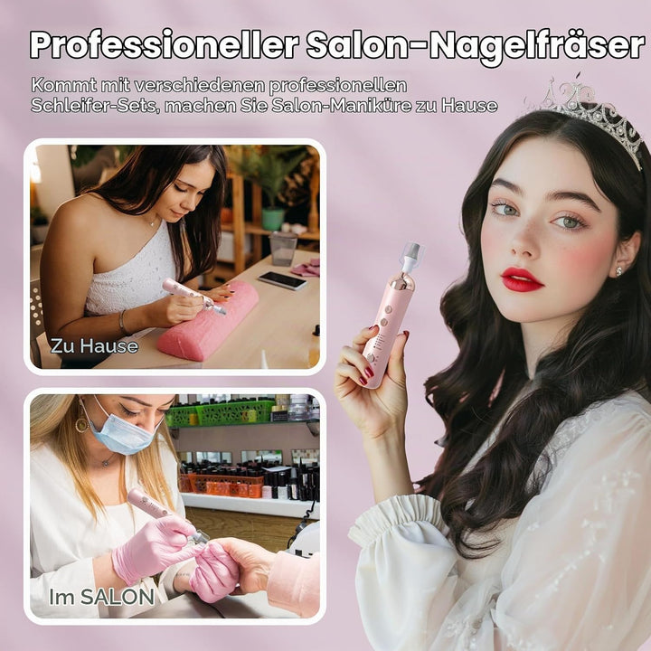 Elektrische Nagelbohrmaschine Nagelbohrer Elektrische Feile Nagelfeile Kit für Anfänger Acryl Gel Nä