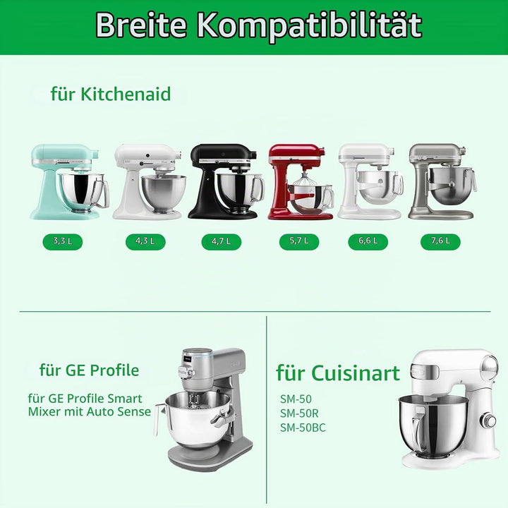 Eismaschine Aufsatz für Kitchenaid Standmixer, Fruchteismaschine Aufsatz, Softeismaschine BPA-freien