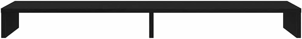vidaXL Monitorständer Schwarz Eichen-Optik 100x27x10 cm Holzwerkstoff, Monitorerhöhung, Schreibtisch