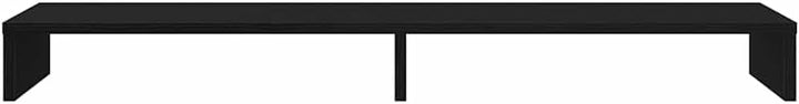 vidaXL Monitorständer Schwarz Eichen-Optik 100x27x10 cm Holzwerkstoff, Monitorerhöhung, Schreibtisch