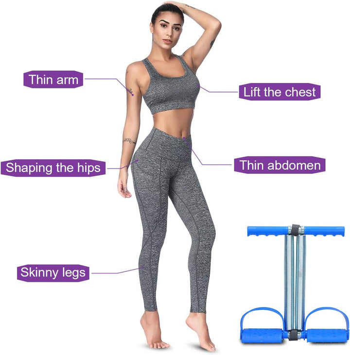 COVVY Multifunktionale Sportgerät Pedal Bodybuilding Expander Feder Schlauch Fusspeda Zugseil Fitnes