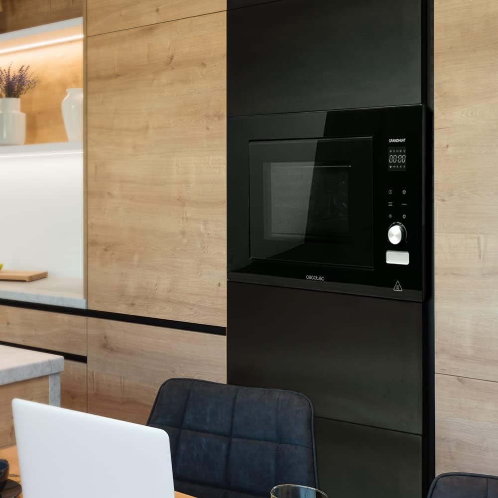 Cecotec Einbaubarer Digitaler Mikrowellenherd GrandHeat 2000 Built-in Touch Black. 1200 W Leistung,