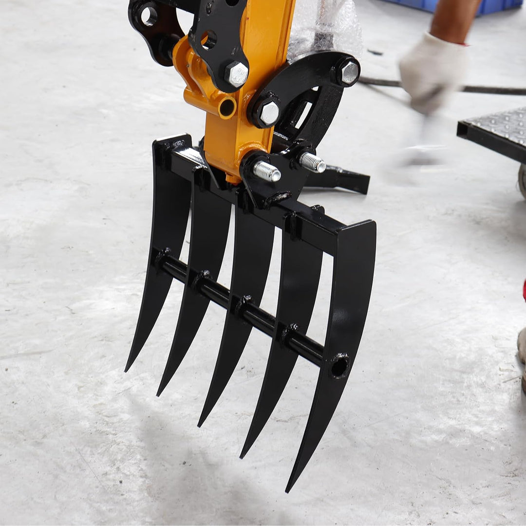 Minibagger Rechen, Minibagger Anbaugeräte, Breiter Baggerrechen, geeignet für 800-1800 kg Minibagger
