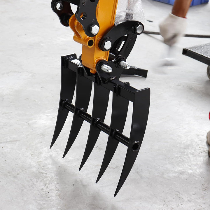 Minibagger Rechen, Minibagger Anbaugeräte, Breiter Baggerrechen, geeignet für 800-1800 kg Minibagger