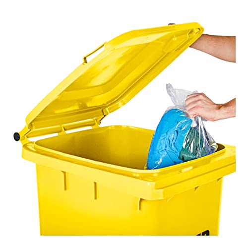 STIER 2-Rad-Müllgrossbehälter, Mülltonne, Volumen 240 Liter, Mülleimer, Farbe: Gelb, Grösse: 576 x 7