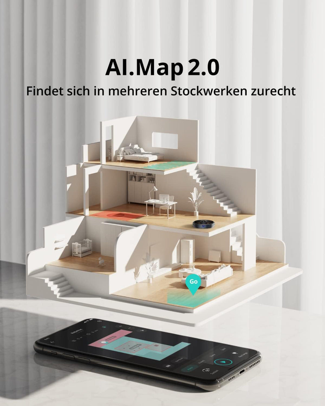 eufy Saugroboter mit Wischfunktion, RoboVac X8 Hybrid, 2X 2000Pa Saugleistung, iPath Lasernavigation