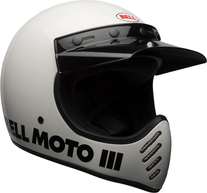 BELL Moto-3 Classic Endurohelm (weiss), L (59)