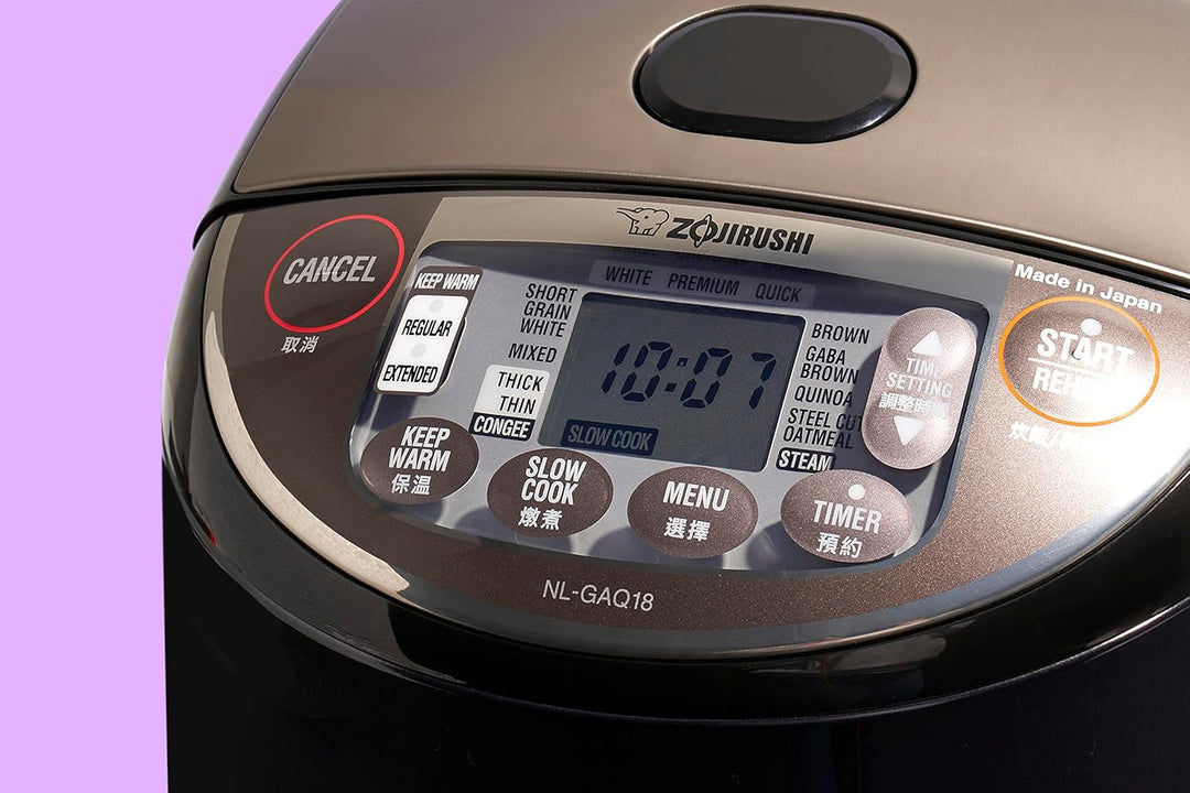 ZOJIRUSHI Premium Reiskocher NL-GAQ18 – 1,8 Liter (10 cups) – mit Warmhaltefunktion – inkl. Messbech