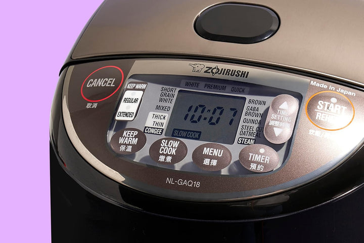 ZOJIRUSHI Premium Reiskocher NL-GAQ18 – 1,8 Liter (10 cups) – mit Warmhaltefunktion – inkl. Messbech