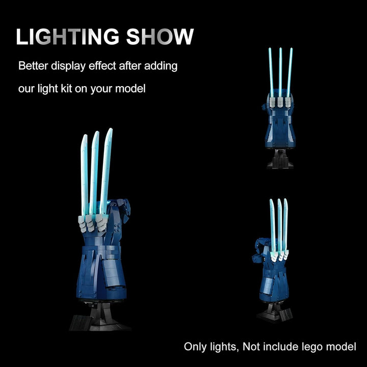cooldac LED Licht Set Kompatibel mit Lego 76250 Wolverine Adamantium Claws, Licht Set Kompatibel mit