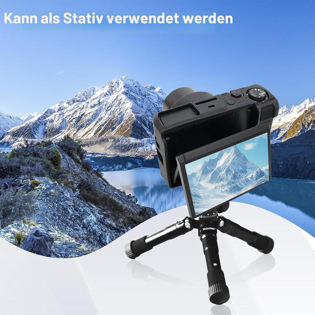 Rieibi Silikon-Schutzhülle für Canon G7X Mark III Hülle, G7X Mark III Zubehör mit 2 Stück Displaysch