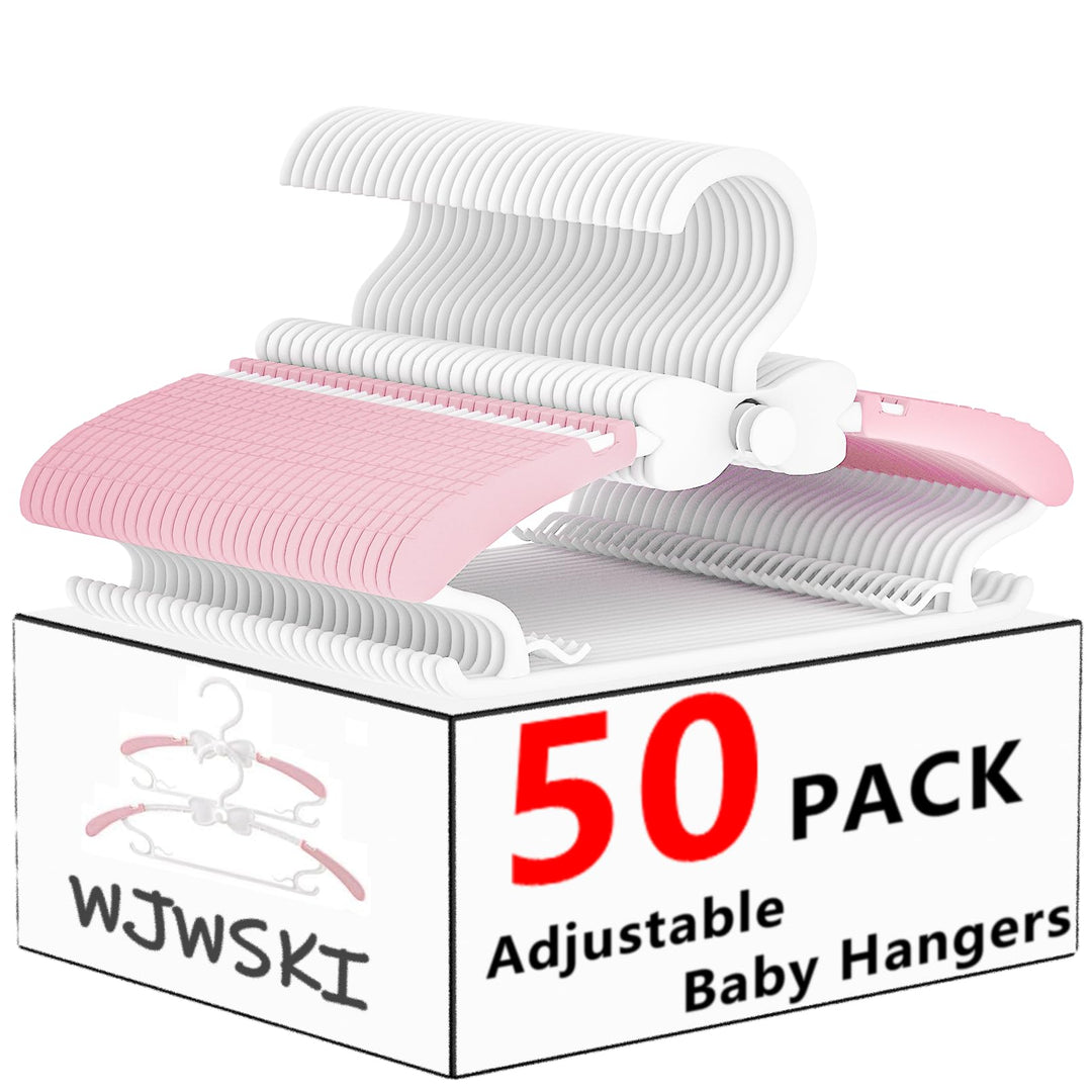 WJWSKI Kleiderbügel Kinder，50 Stück 29-37CM Mitwachsende Kinderkleiderbügel Stapelbare Baby kleiderb