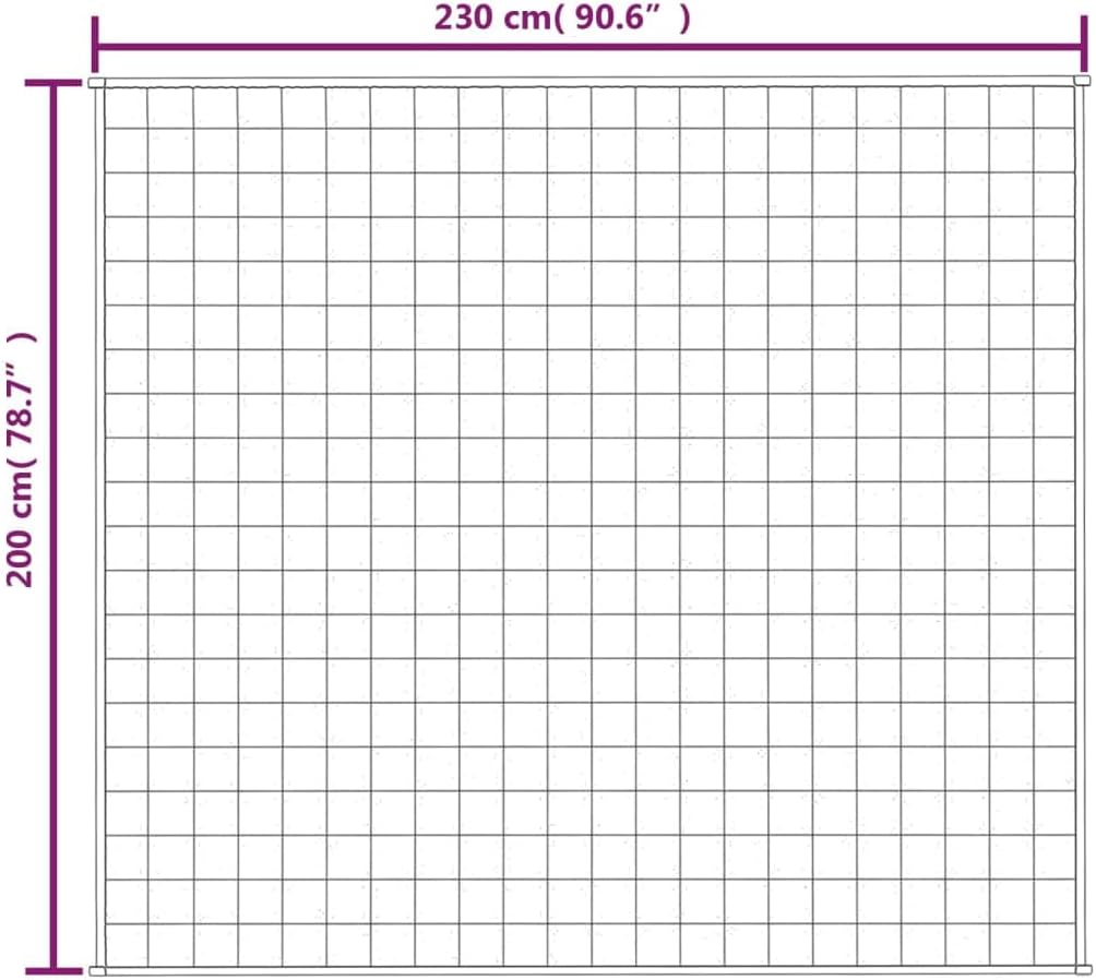 Gewichtsdecke Grau 200x230 cm 13 kg Stoff hypoallergene Füllung Komfort Schlafhilfe für Schlafzimmer