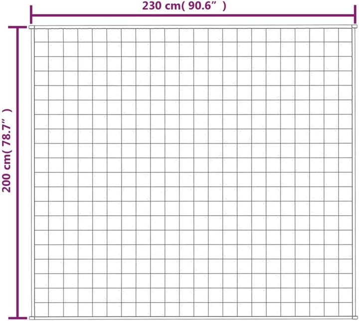 Gewichtsdecke Grau 200x230 cm 13 kg Stoff hypoallergene Füllung Komfort Schlafhilfe für Schlafzimmer
