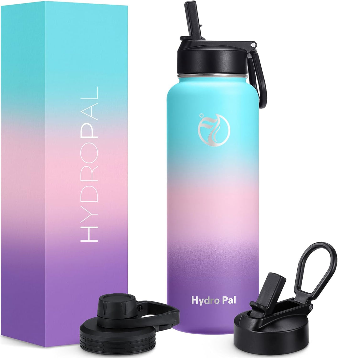 HydroPal Edelstahl Trinkflasche - 1,2L BPA-Frei, Kohlensäure geeignet, Isolierte Thermosflasche mit