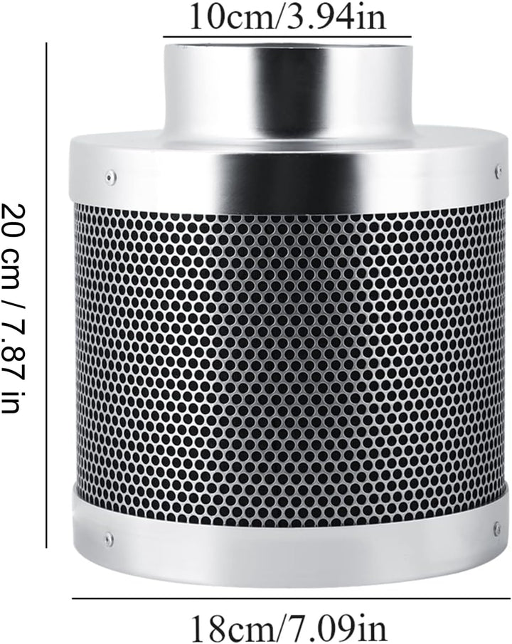 Kohlefilter Geruchsfilter RC412 Aktivkohlefilter Luft-Filter Abluft-Filter Grow Filter für Pflanzen