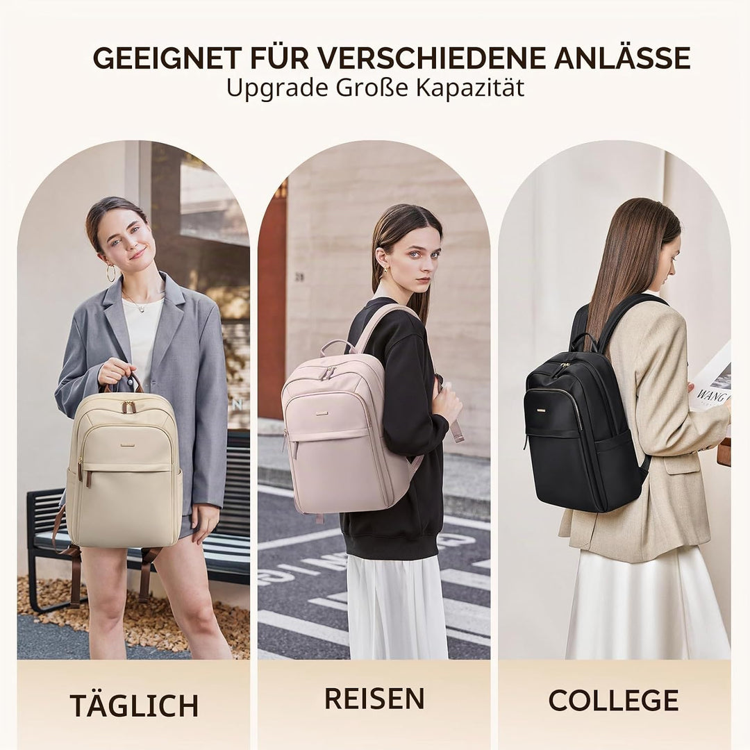 Rucksack Damen Herren, Laptop Schulrucksack,Women Travel Backpack Elegant für Uni Reise Büro, Tagesr