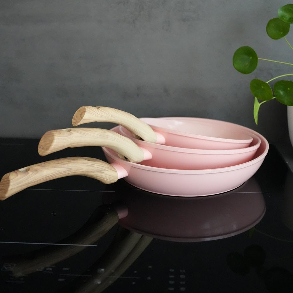 Cook & Pan - Blush Pfannenset 2-teilig-Induktionsgeeignet-PFAS frei Keramik-Beschichtung -Antihaft-