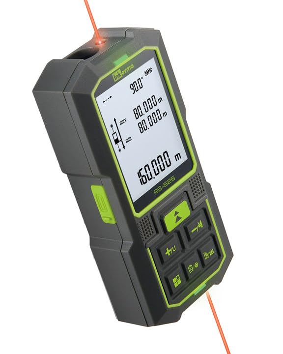 Bilaterales Laser Entfernungsmesser, 525Ft/160M Dual-Laser-Messwerkzeug, Wiederaufladbares Laser-Mes