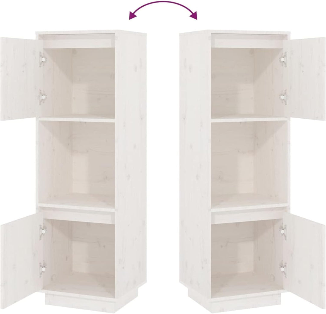 Tidyard Highboard Beistellschrank Mit 2 Türen und 1 Fach Vitrinenschrank Standschrank Anrichte Vitri