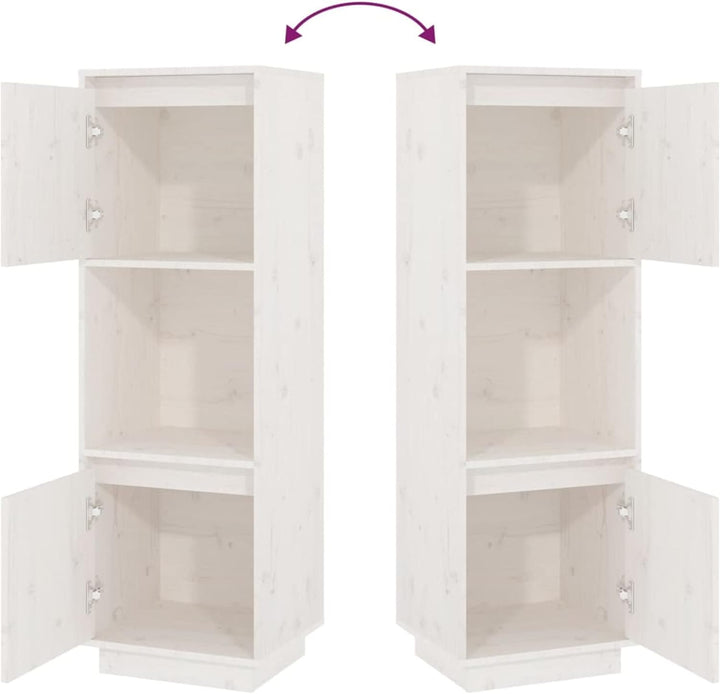 Tidyard Highboard Beistellschrank Mit 2 Türen und 1 Fach Vitrinenschrank Standschrank Anrichte Vitri