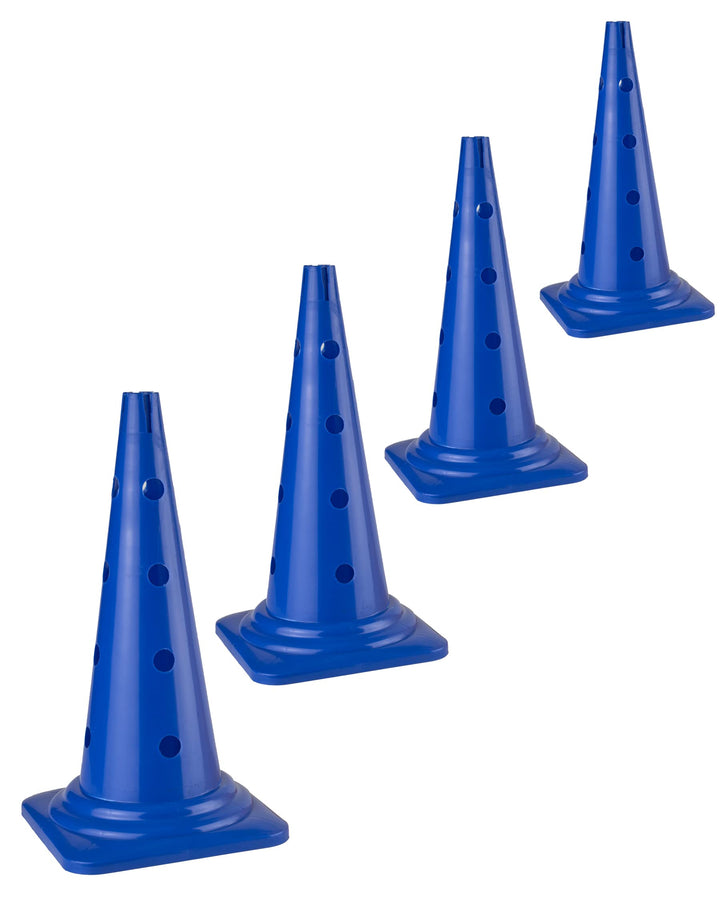 Kombi Kegel 50 cm – 4 im Set – Parcours-Hindernis für Agility-Training – Sprung- & Slalom-Hütchen fü