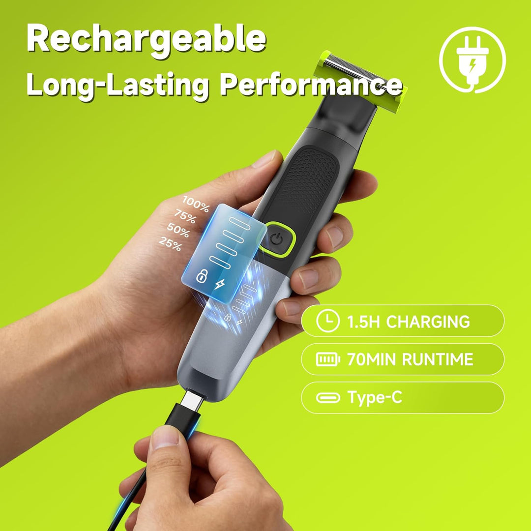 Intimrasierer Mann, All-in-1 Körperrasiere für Herren, USB-C Professioneller Body Trimmer Wasserdich