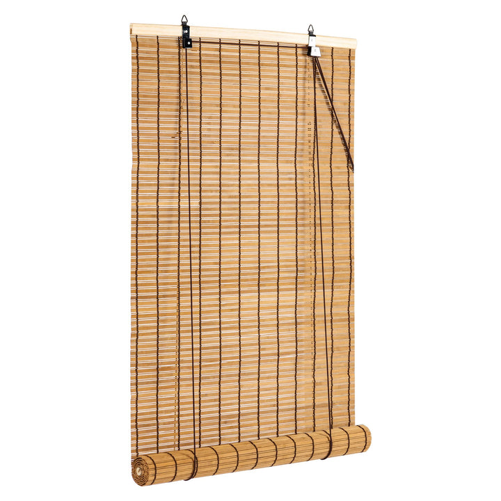 Cy.curtain bright Bambusrollo für den Innenbereich, Bambusvorhang für Balkon, Bambus-Rollo, zusammen