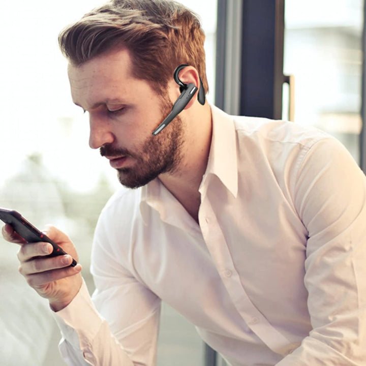 Cuifati YYK-525 Business -Headset, sehr leichtes Ohrbügel-Design, mit 500-mA-Ladeetui, für Geräte mi