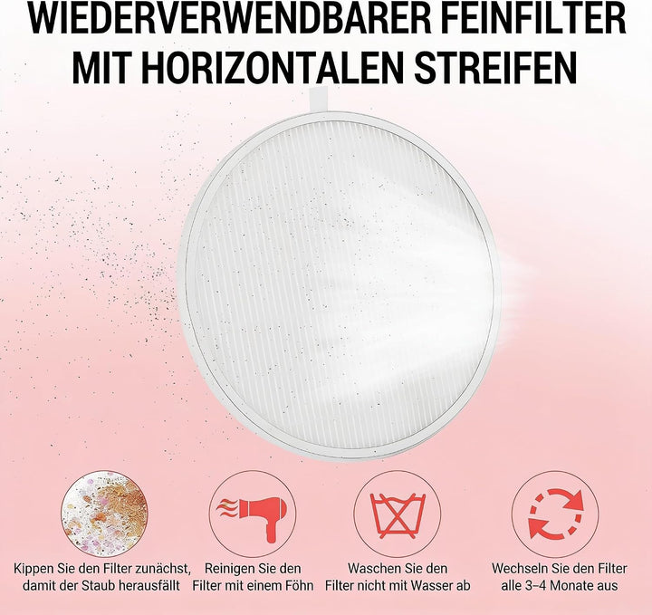 MelodySusie Nagelstaubsauger mit Filter, Professionelle Staubabsaugung für Nagelstudio &amp; Zuhause Lei