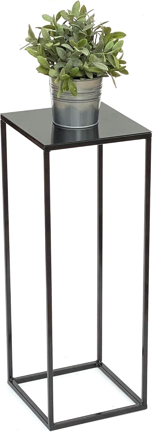 DanDiBo 2x Blumenhocker Metall Schwarz Eckig 62,5 cm Blumenständer Beistelltisch 434 Blumensäule Mod