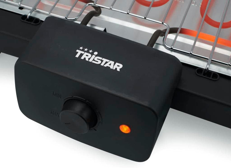 Tristar 2-in-1 Elektrischer Grill – 36,5x25,5 cm Grillfläche, 2000 Watt, Stand- und Tischgrill, Stuf