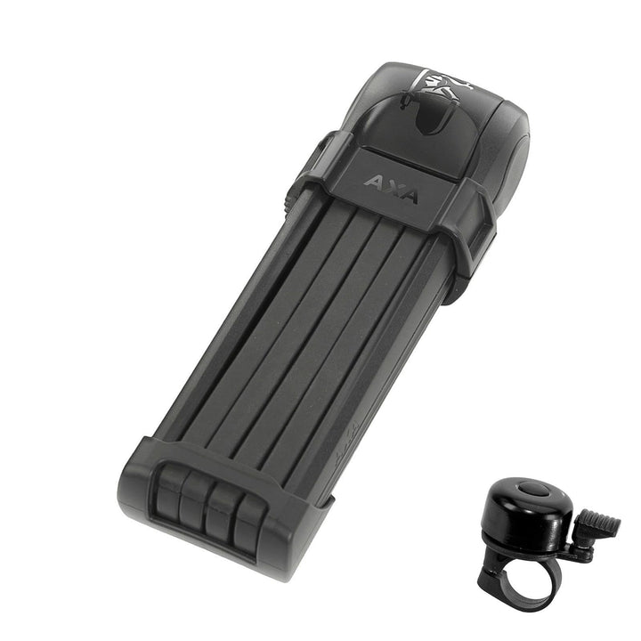 Angebot-Set / 1 x Axa Fold 100 Faltschloss Fahrradschloss E-Bike in Schwarz Länge 100 cm - Safety Le