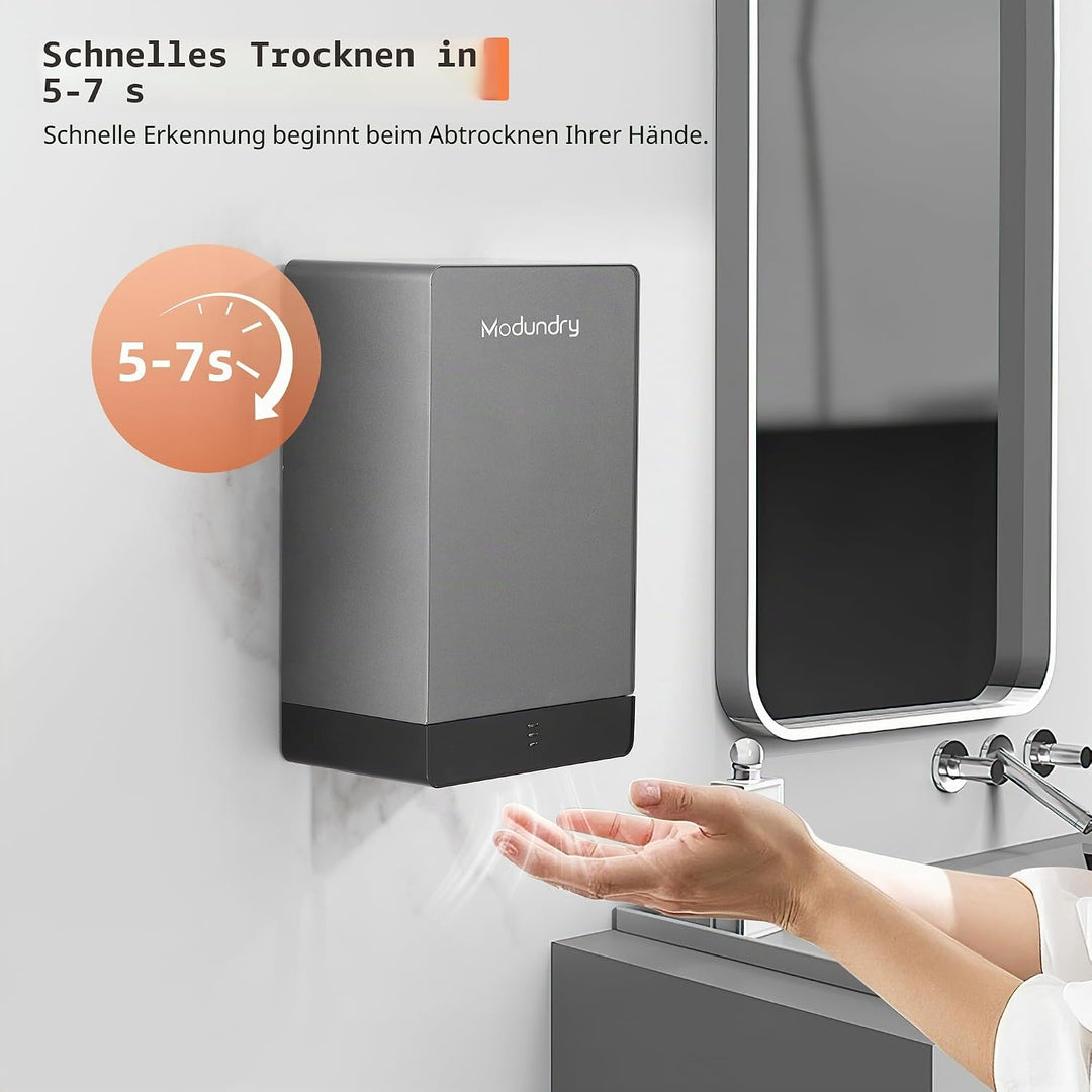 Händetrockner Automatischer Elektrischer Hochgeschwindigkeits 7 Sekunden zum Trocknen, Handtrockner