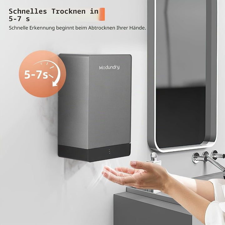 Händetrockner Automatischer Elektrischer Hochgeschwindigkeits 7 Sekunden zum Trocknen, Handtrockner
