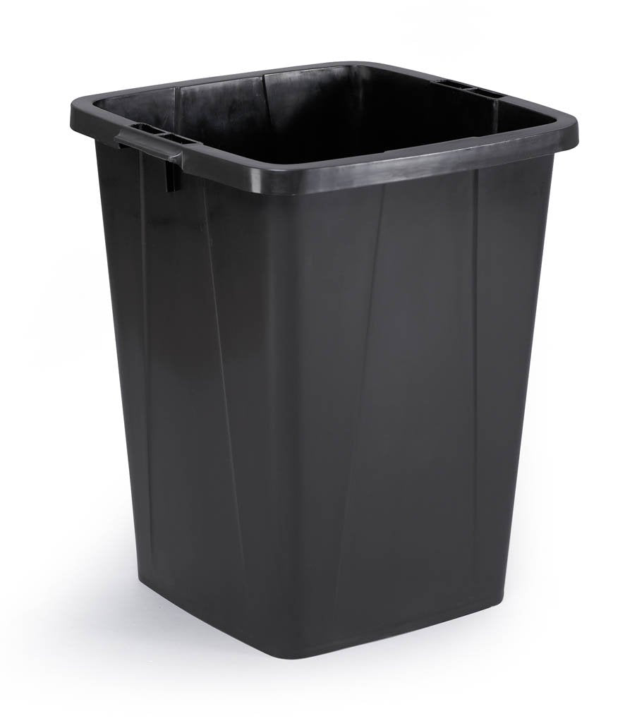 Durable Durabin Abfalleimer / Wertstofftonne 90 Liter, mit Tragegriffen, schwarz, 1800474221, schwar