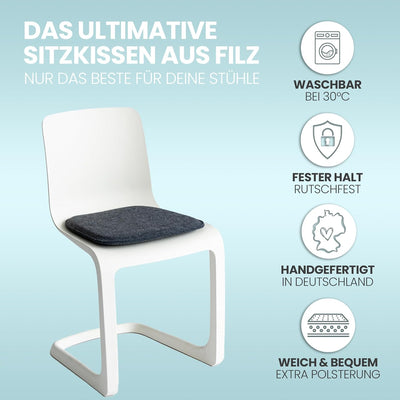 easy and green Sitzkissen Filz - Made in Germany - Stuhlkissen Filzkissen Stuhl - Sitzkissen Stuhl -