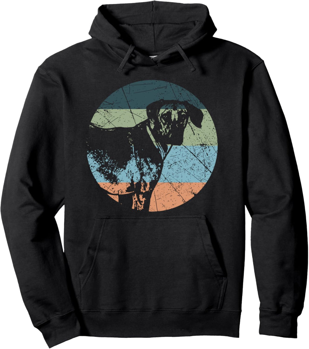 Retro-Hundesilhouette – Vintage Rhodesian Ridgeback Pullover Hoodie