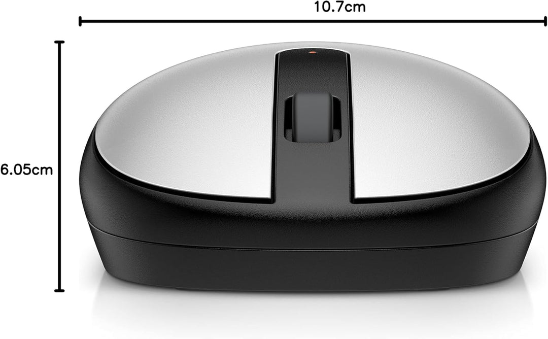 HP 240 (‎43N04AA) kabellose Maus (1.600 dpi, 3 Tasten, Scrollrad, USB dongle), silber Silber., Silbe