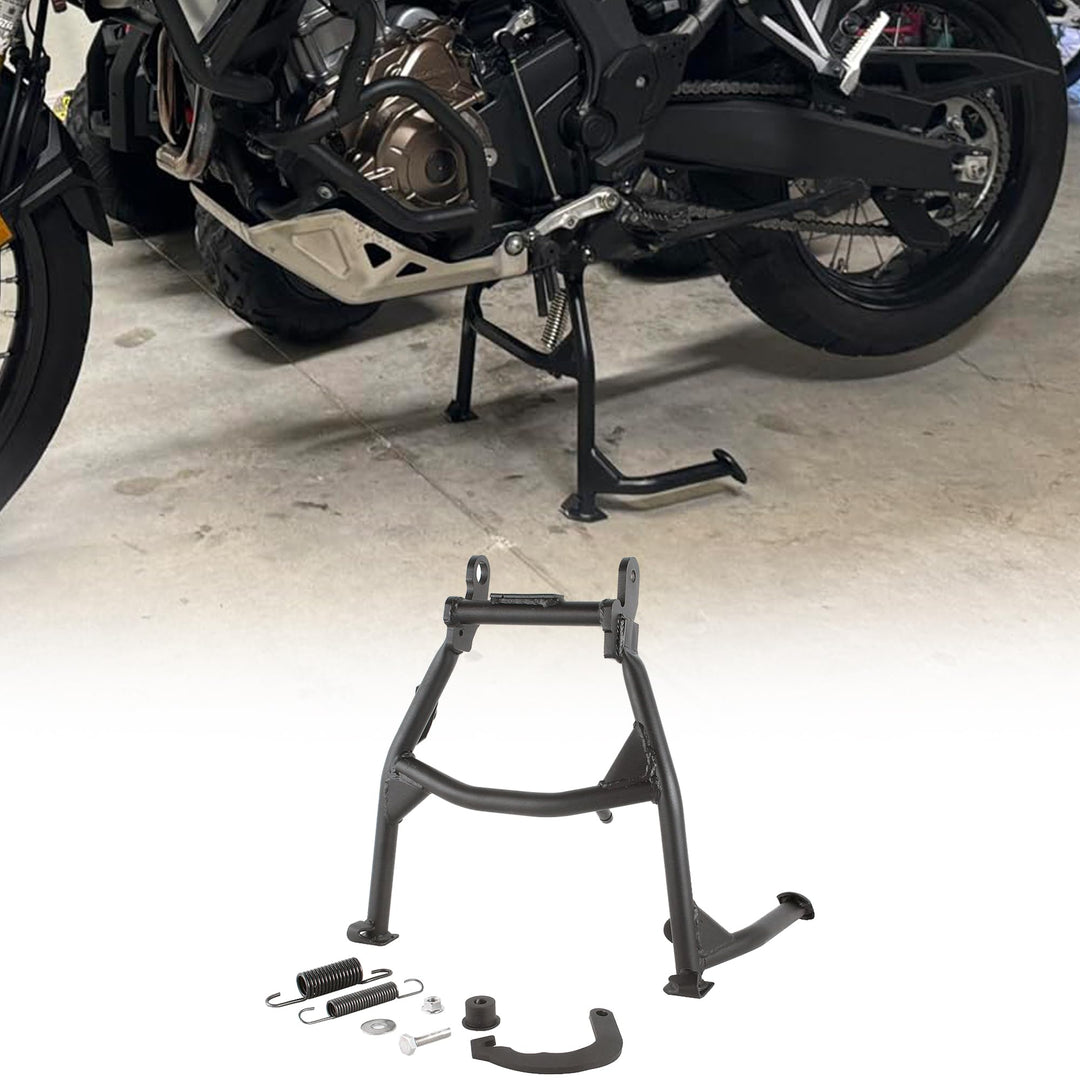 Fayedenicy Motorradzubehörteile für CRF 1000L 16-19, Schwarzer Stahl Center Central Foot Stand Mount