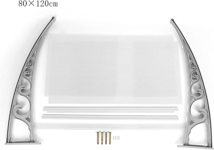 XUANYU Überdachung Haustür aus Aluminium und Polycarbonat, Vordach Haustür, Vordach für Haustür, Tür