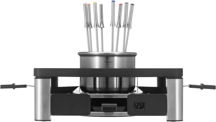 WMF Lumero 3in1 Gourmet Station für 8 Personen, Raclette Grill Fondue, elektrisch, Temperaturregulie