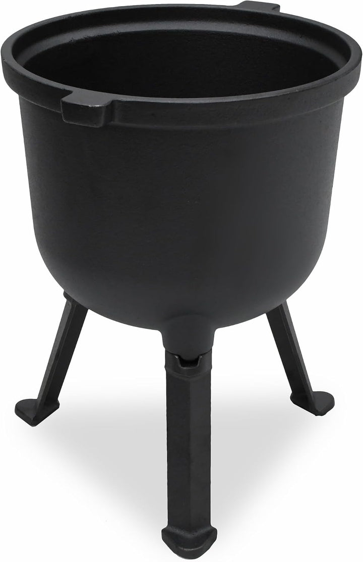 Gusseiserner Kochtopf, Jagd-Topf, Bräter für Lagerfeuer und Grill 8L 10L (10L), 10L