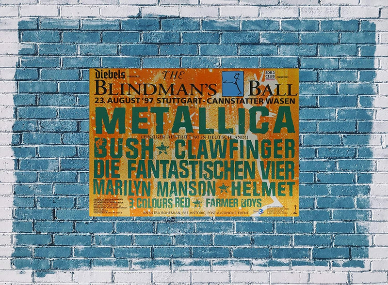 Metallica - Blindmans Ball, Stuttgart 1997 » Konzertplakat/Premium Poster | Live Konzert Veranstaltu