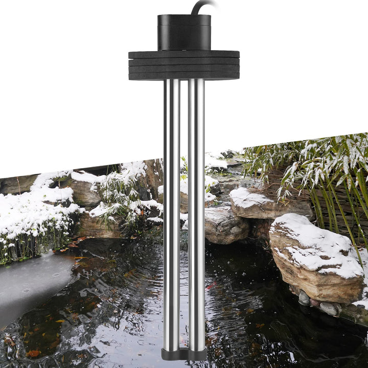 FEDOUR Teichheizung 600W - Eisfreihalter für Teiche, Koi-Teich, Gartenteichenteiser mit 5m Langem Ka