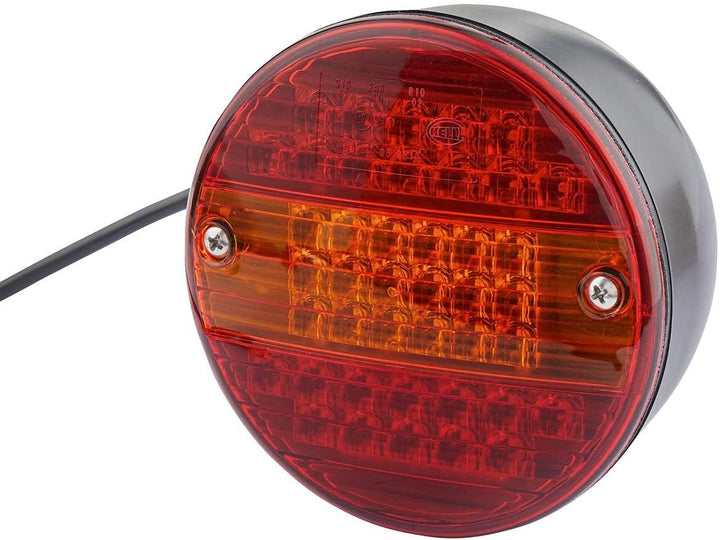 HELLA - Heckleuchte - LED - 24V - Anbau/geschraubt - Lichtscheibenfarbe: rot/gelb - Kabel: 500mm - S
