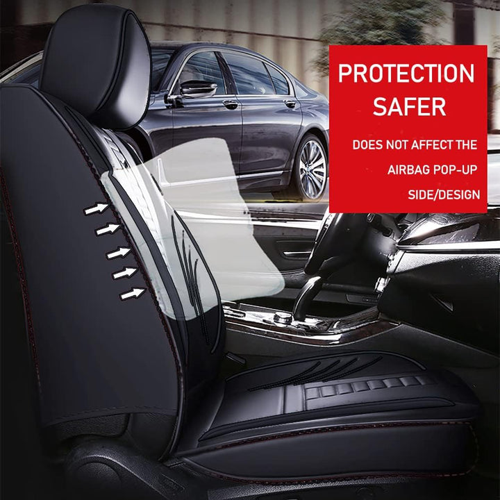 Pengchen Auto-Sitzbezüge Vordersitze 2 Stück, Leder Autositzbezüge Universal passend für Chevrolet C