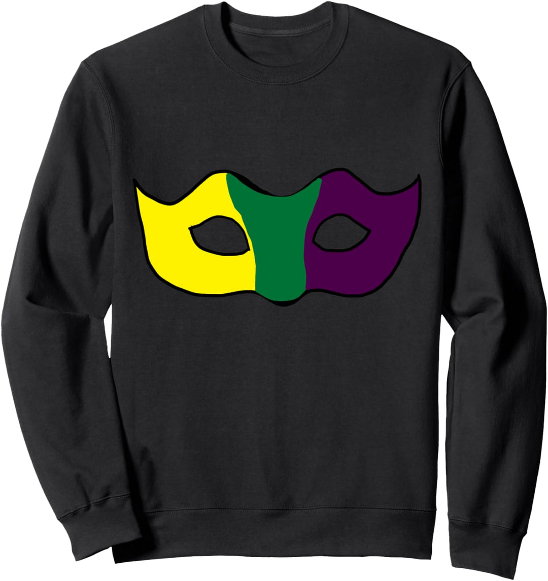 Mardi Gras Parade Mask Sweatshirt