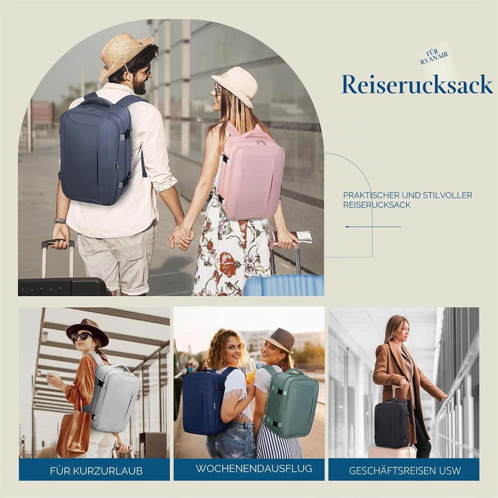 Lossga Für Ryanair Handgepäck 40x20x25 Handgepäck Rucksack Reiserucksack Flugzeug Rucksack 40x20x25