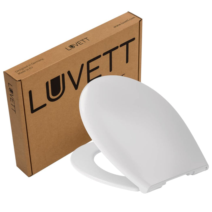 LUVETT® WC-SITZ C290, oval, doppelte Absenkautomatik Softclose, einfache Reinigung,Toilettendeckel a